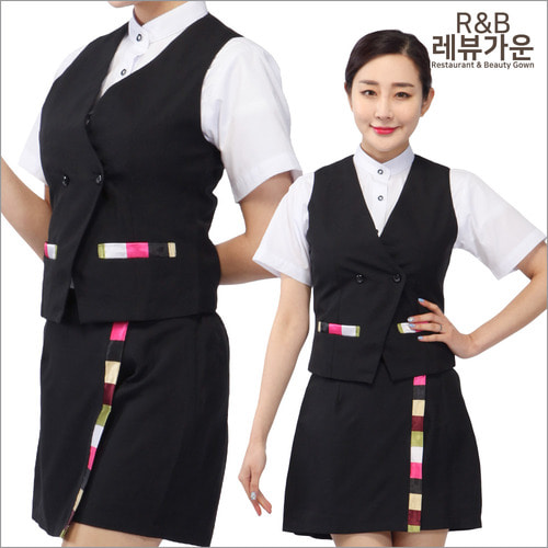 EW14 조끼 치마바지 세트 서빙복 한식 유니폼 홀복