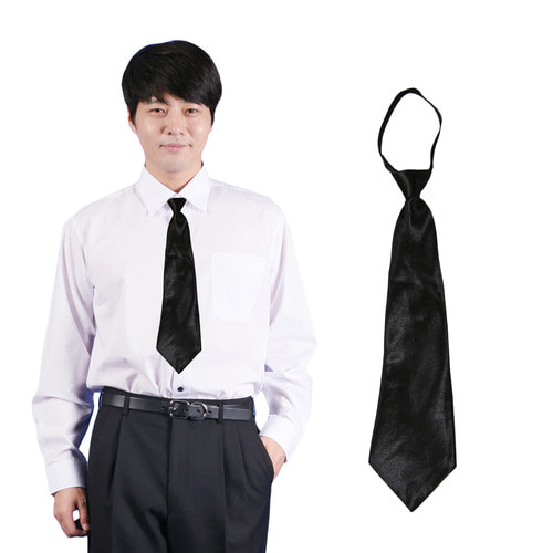 YW113 검정 지퍼 넥타이 서빙 교복 유니폼 자동